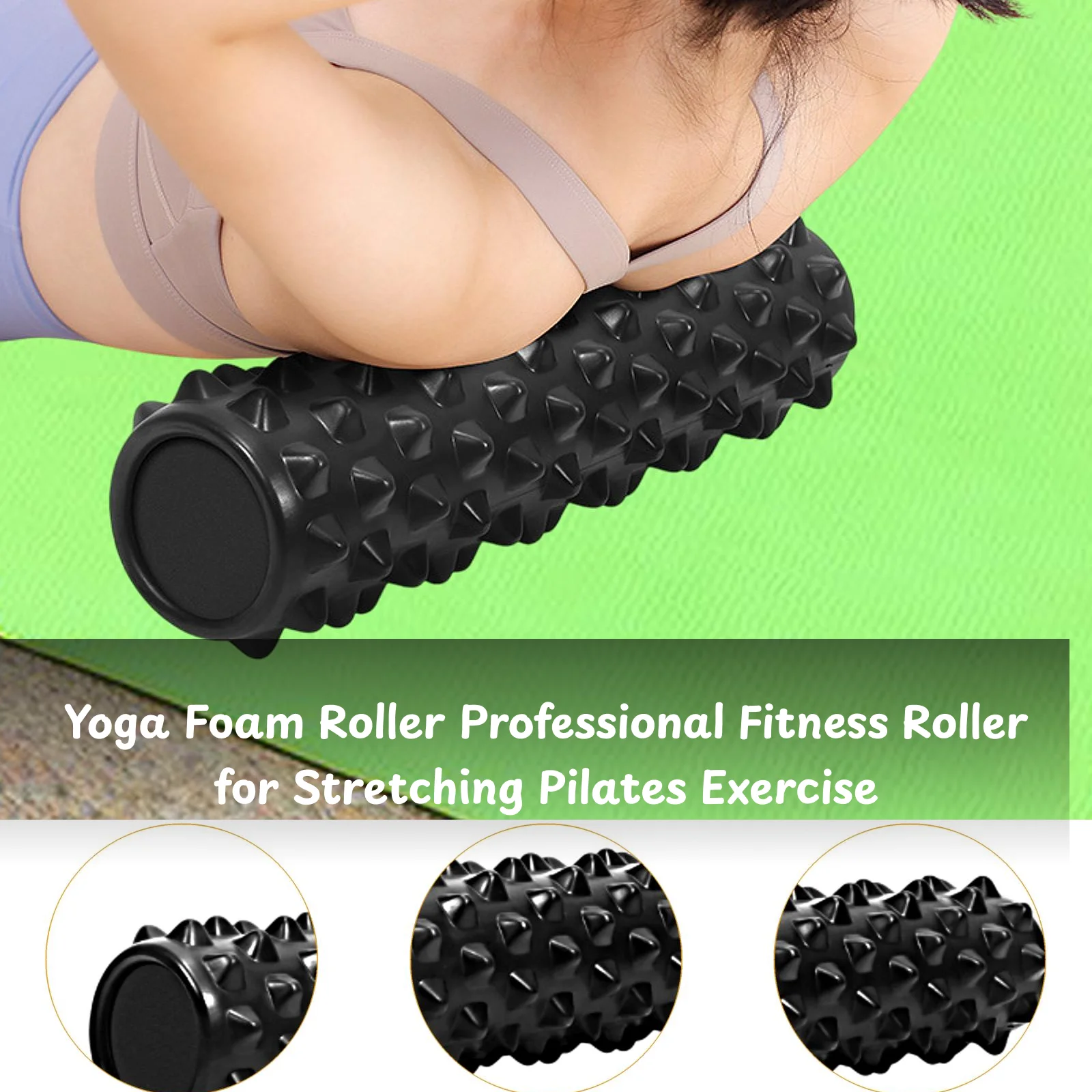 

1 шт. пенопластовый валик для йоги, профессиональный фитнес-ролик, фитнес-ролик для растяжки мышц, плотный йога, пилатес, фитнес-упражнения
