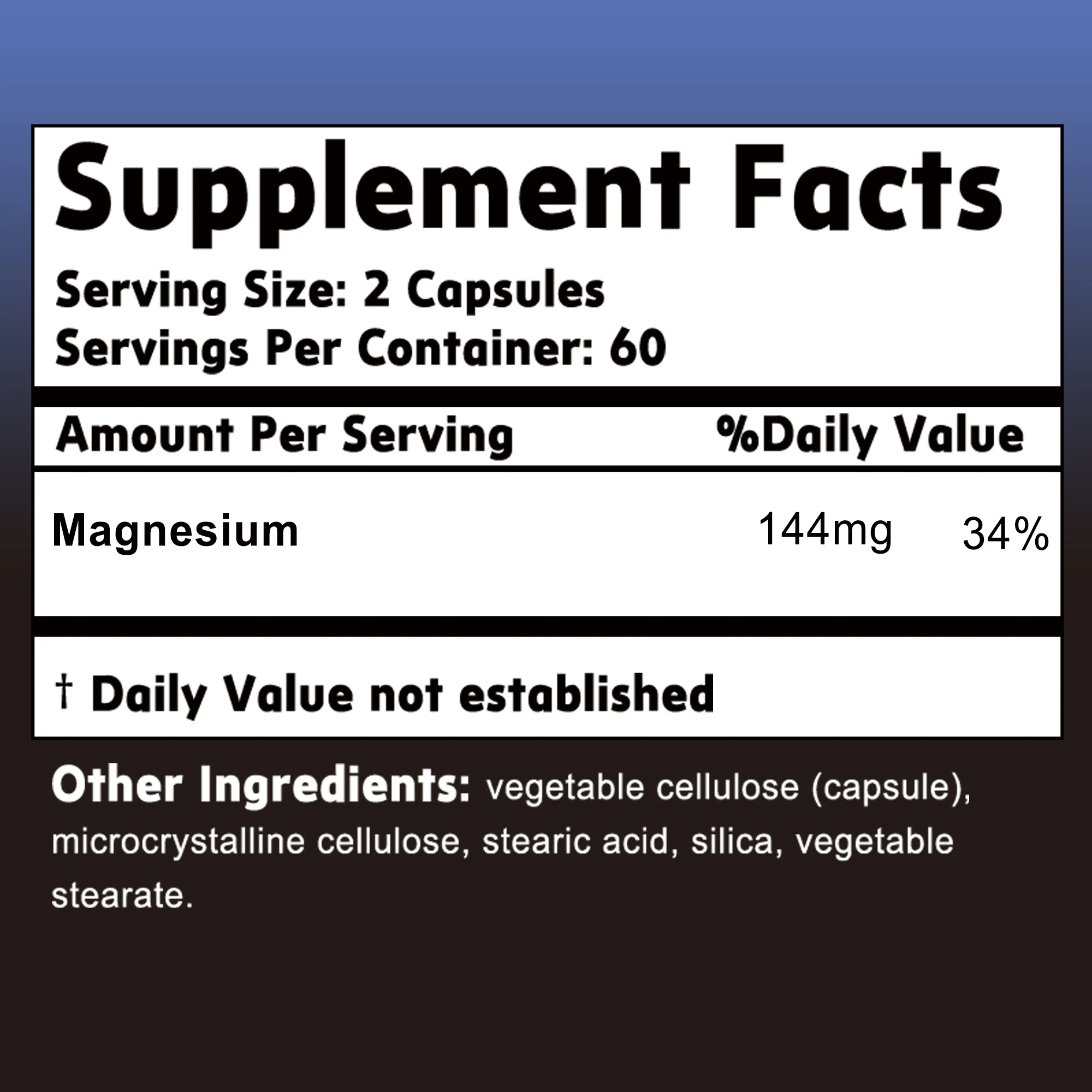 Magnesium L-Threonate Supplement - Promotes Brain Health, Memory, Concentration and Cognition - 120 Capsules