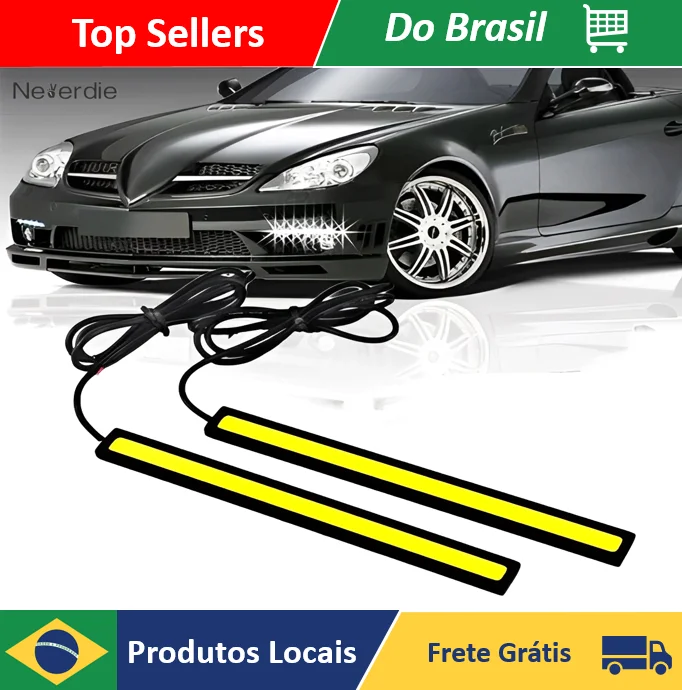 17cm 6000K 12v Waterproof Universal Daytime Light 2x6W Headlight Neon Drl Led Bars