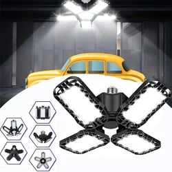 Garage Lights with Adjustable Panels E26/E27 Ceiling Work Lamp 40W 60W 80W Bulb for Warehouse Workshop Industrial Fixture