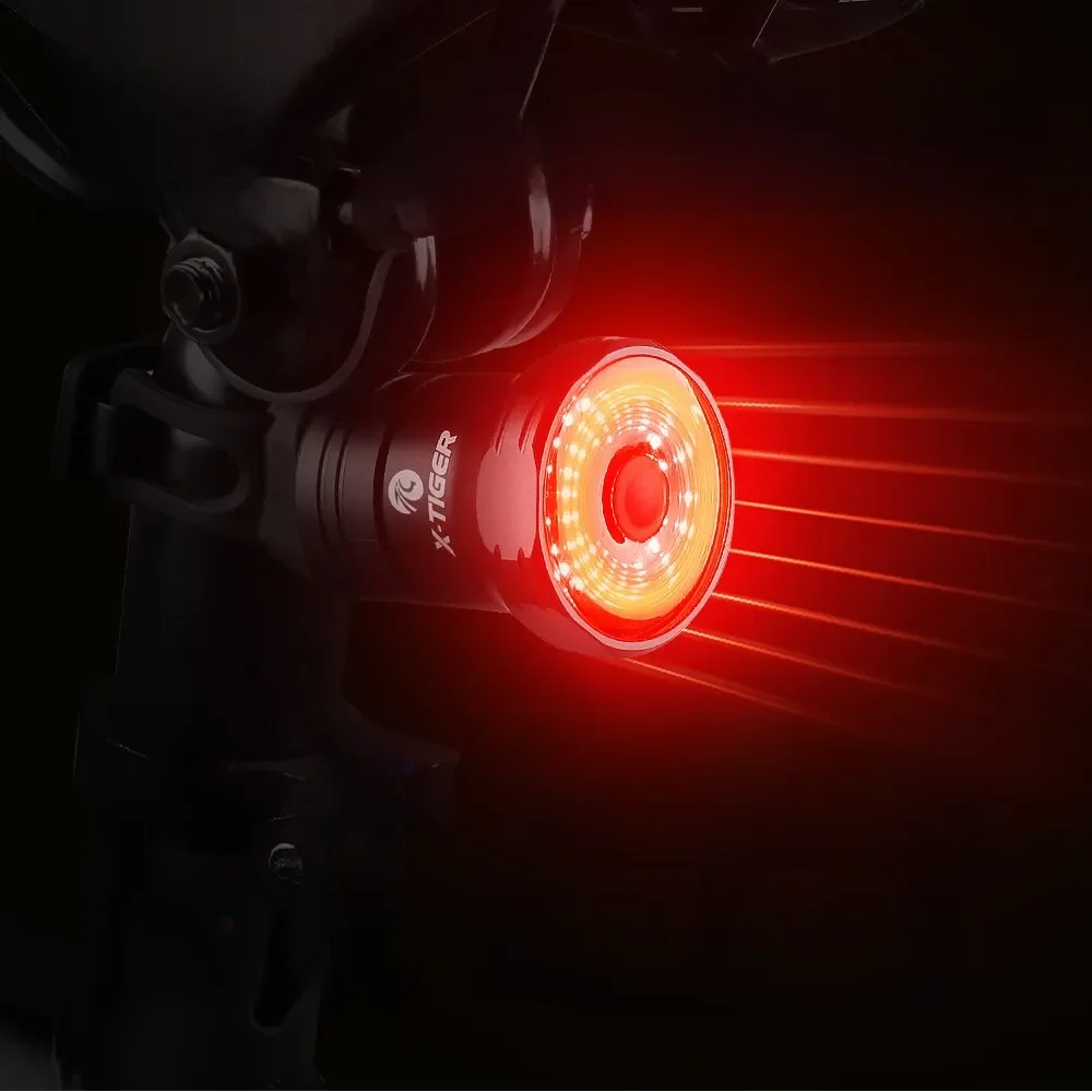 AliExpress X-TIGER Bike Rear Light Smart Brake Sensing Light Bicycle Tail Light IPX6 Waterproof LED Charging