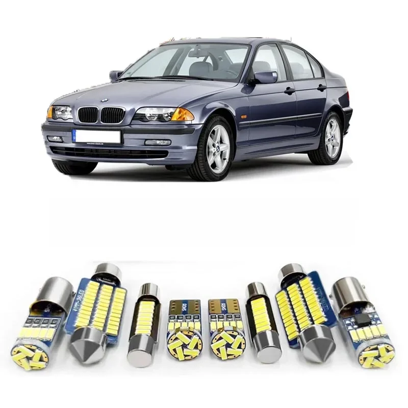 Kit d'éclairage intérieur LED pour voiture, Canbus, pour BMW série 1 3 5 E87 E81 F20 E46 E90 E91 E92 E93 E39 E60 E61 F10 F11 E38 E65 E66