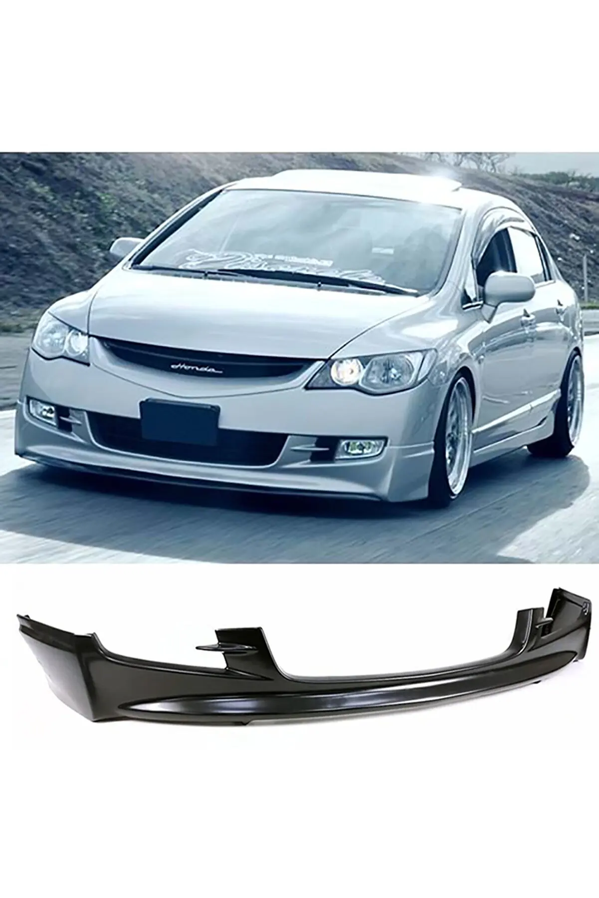 

Front Lip Mugen Prefix For Honda Civic Fd6 (Non Facelift Model) 2006 2007 2008 2009 Abs Plastic Matte Black - Body Kit Spoiler