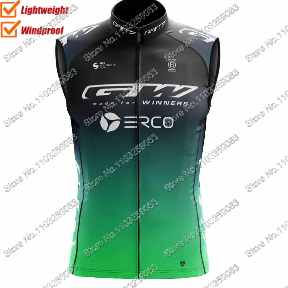 Gw Erco 2024 Wind Vest Windproof Colombia Green Cycling Vest Road Bike Jersey Sleeveless Clothes MTB Maillot Ciclism