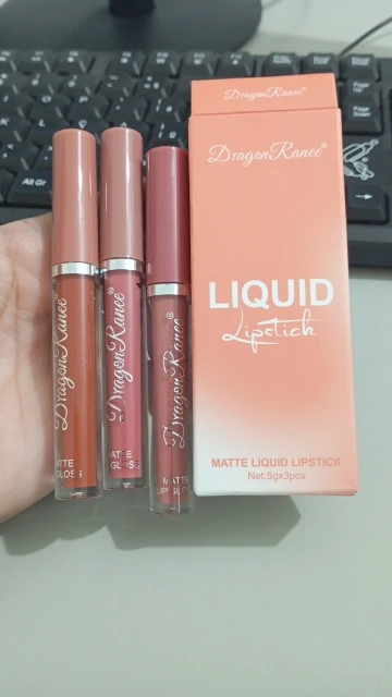 3 PCS Liquid Lipsticks Set Long Lasting Make Up For Women Korean Beauty Cosmetics Matte Lipsticks Waterproof Long lasting photo review