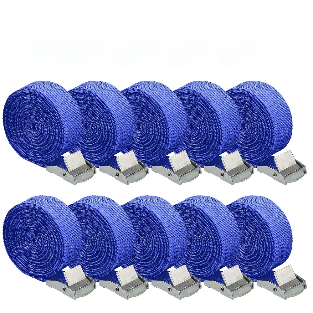 10 STKS Herbruikbare Sjorbanden met Gespen (Roestwerende Legering), Verstelbare Cam Gesp Tie Down Cinch Strap - afbeelding 2