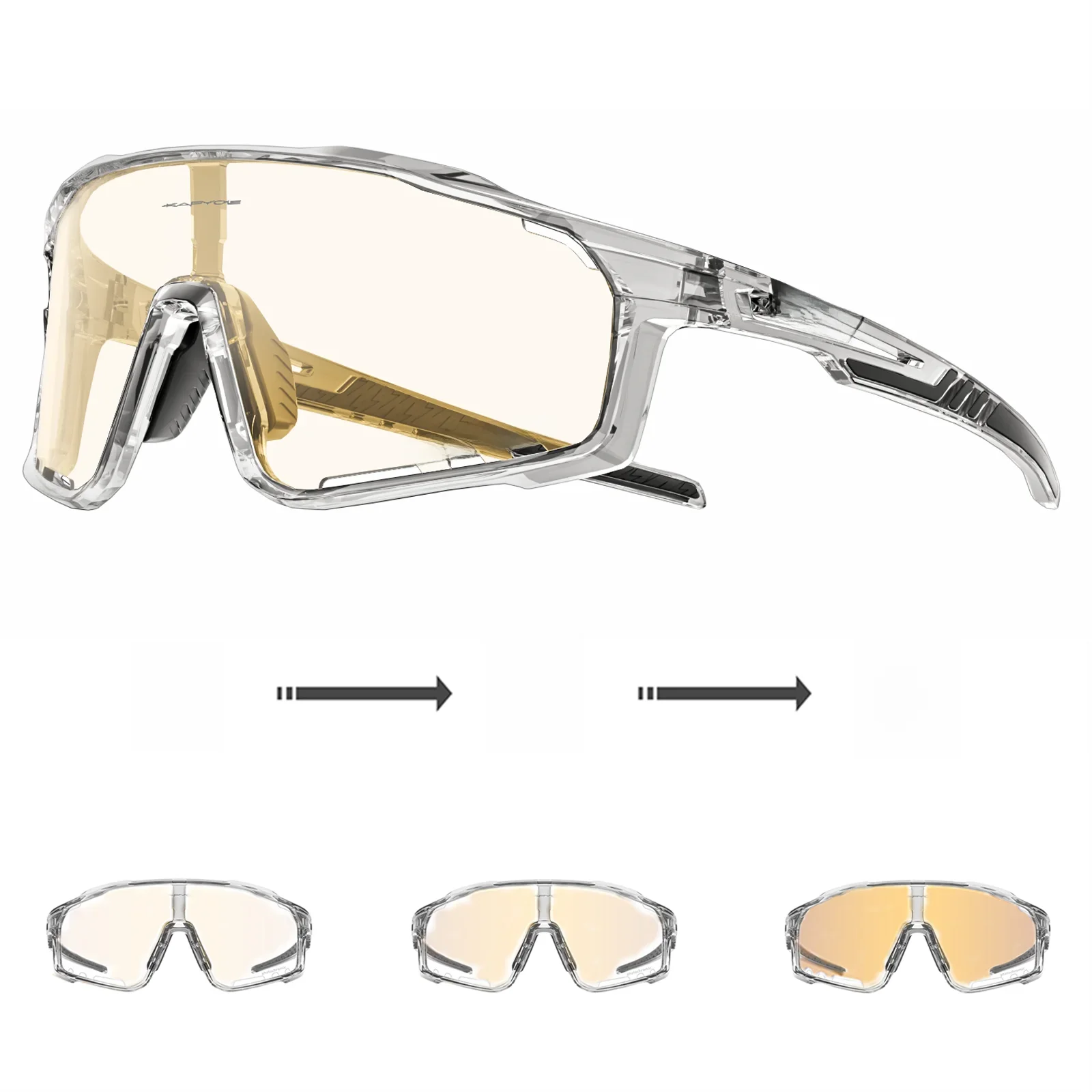 AliExpress kapvoe Kapvoe Gold Photochromic Glasses Cycling  Sunglasses Men Women Sports Speed Road Mtb Mountain Bike Bicycle Cycle Eyewear Goggle