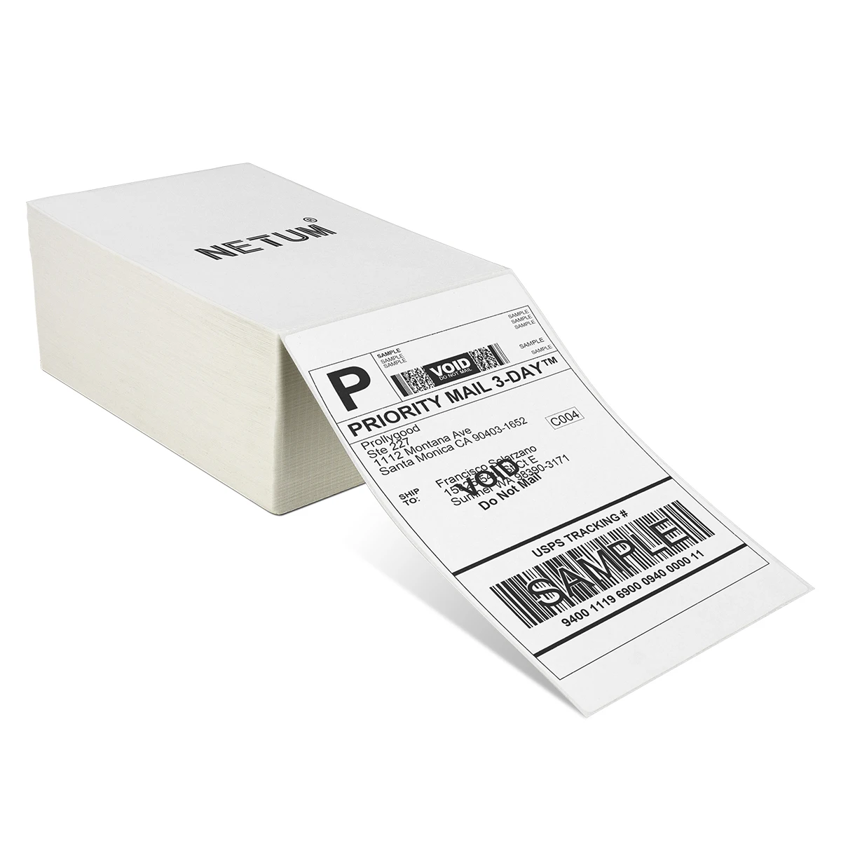 

NETUM Thermal Direct 4" x 6" (100mm x 150mm) Shipping Label (Roll of 500 Labels) - Commercial Grade