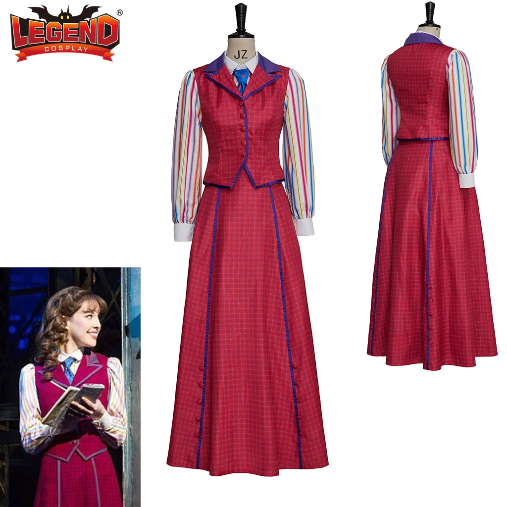 

Newsies Costume Katherine Plumber Cosplay Dress Musical Theatre Broadway Costume Outfit for Women Adult