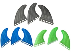 3Pcs Tri Surf Fins With Honeycomb Fibreglass for Surfboard Surf Fin Surfboard Accessories Water Sports Surfing Board