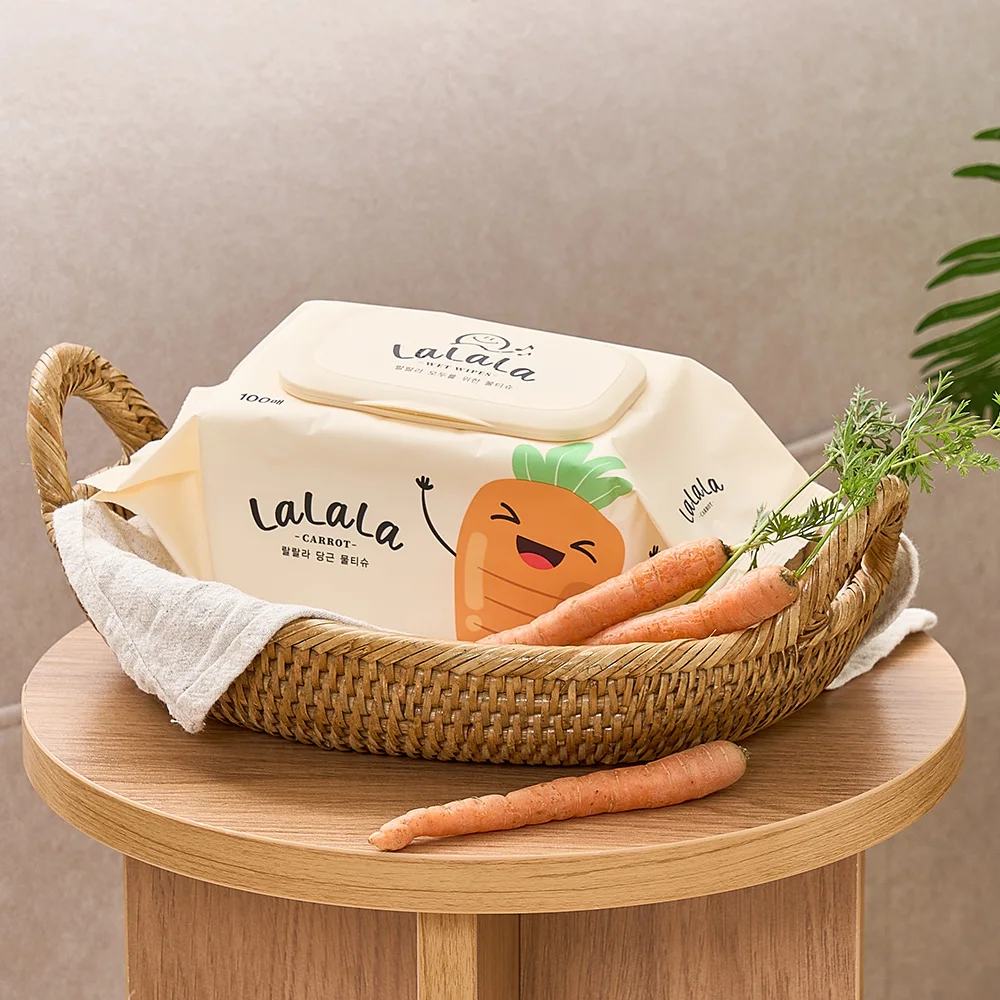 Lalala Jeju carrot wipes 100x10+10 pack EWG GREEN