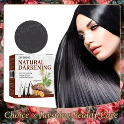 Black Hair Shampoo Bar Polygonum Multiflorum Nourishment Anti White Hair Growth Deep Cleaning Strengthen Darkening Hairs Soap