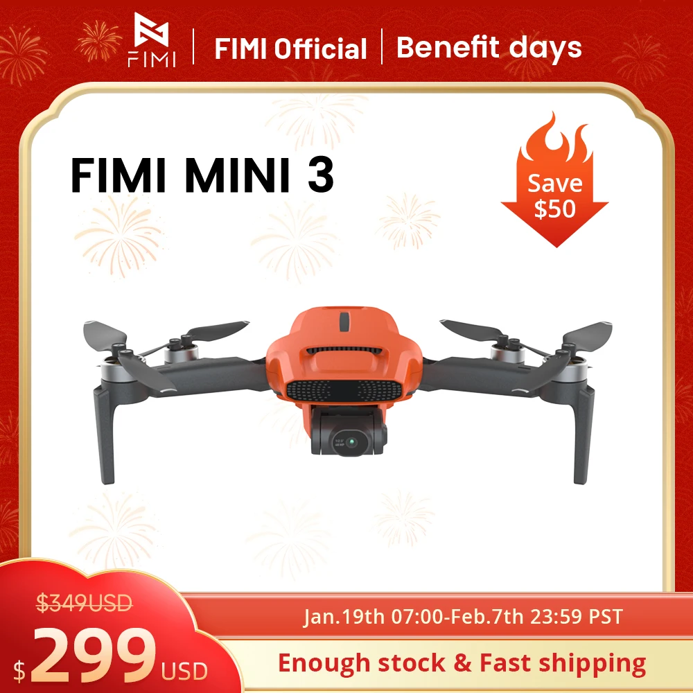 FIMI MINI 3 new Camera Drone 249g 4K 60fps AI Super Night Video 9KM flight distance Sony 1/2-inch 48MP Sensor mini pro drone