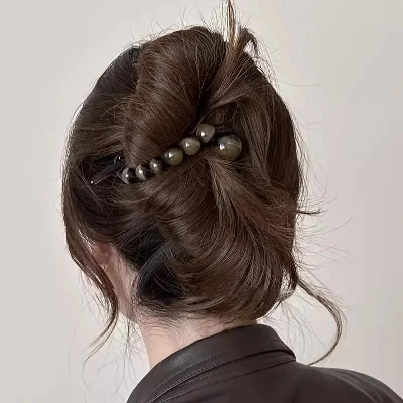 Koreańskie geometryczne perłowe spinki do włosów spinki do włosów moda słodka spinka do kucyka klamra Barrettes spinki do włosów nakrycia głowy damskie akcesoria do włosów — zdjęcie 2