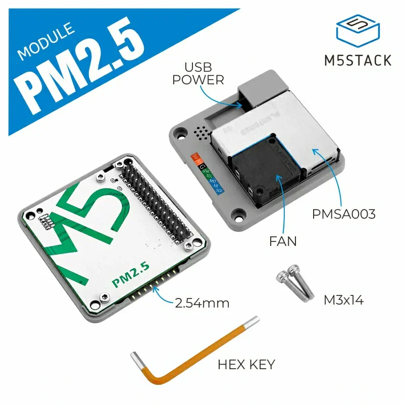 

Официальный модуль качества воздуха M5Stack PM2.5 (PMSA003)