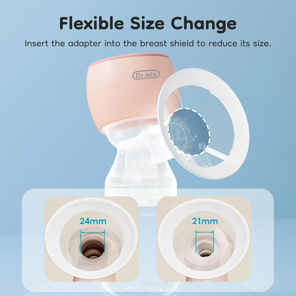 Dr.isla Silicone Flange Inserts Shield Nipple Tunnel Narrow Connector Feeding Essential Compatible With Most Breast Pumps