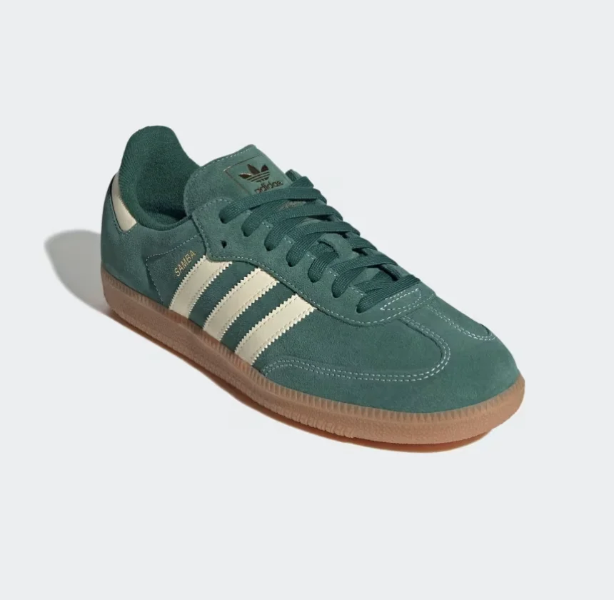 Adidas Samba OG Green Warm Vanilla KK2274 Men's Fashion Sneakers New