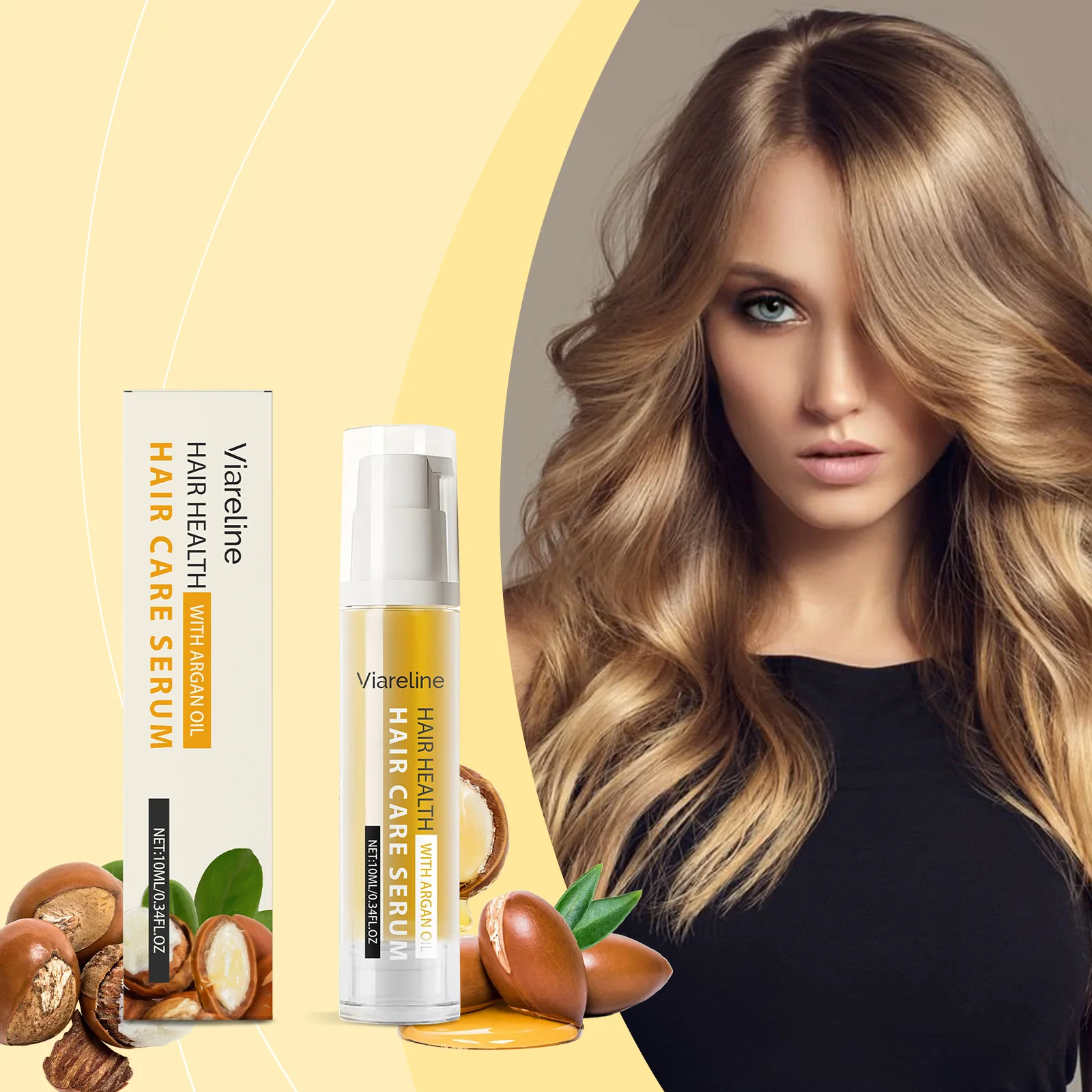 Viareline Moroccan Argan Oil Hair Care Series Shampoo Conditioner Serum Hair Volumizing Remove Dandruff Fluffy Hair Care Series - Image 4