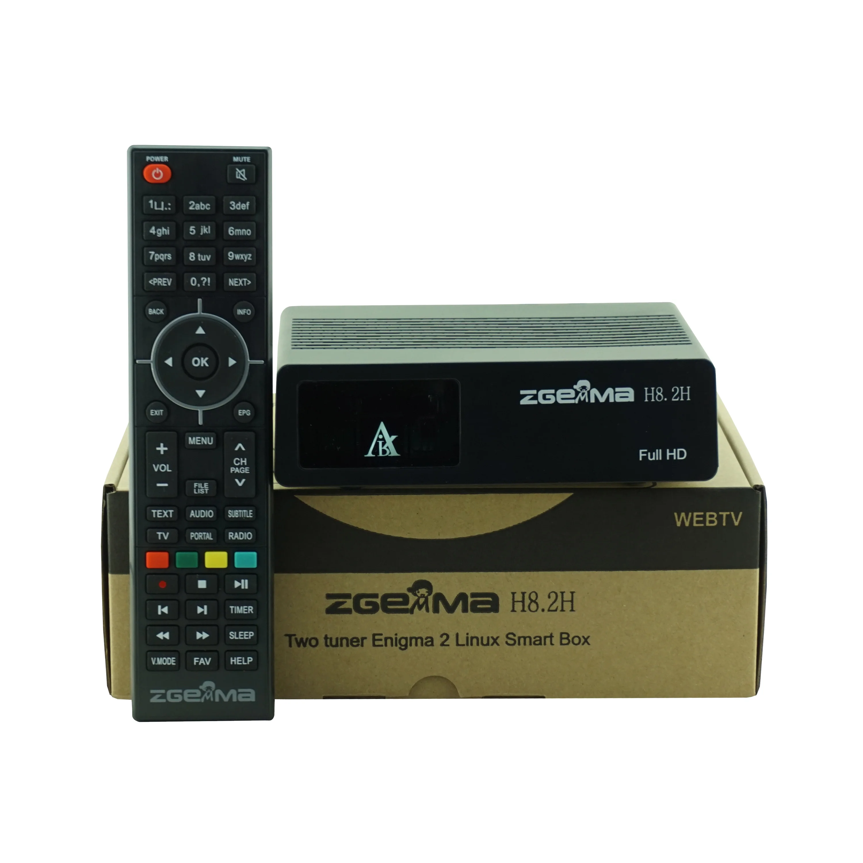 Zgemma h8.2h 1080p Enigma2 Linux OS TV décodeur DVB-S2 + T2/C récepteur de télévision par satellite