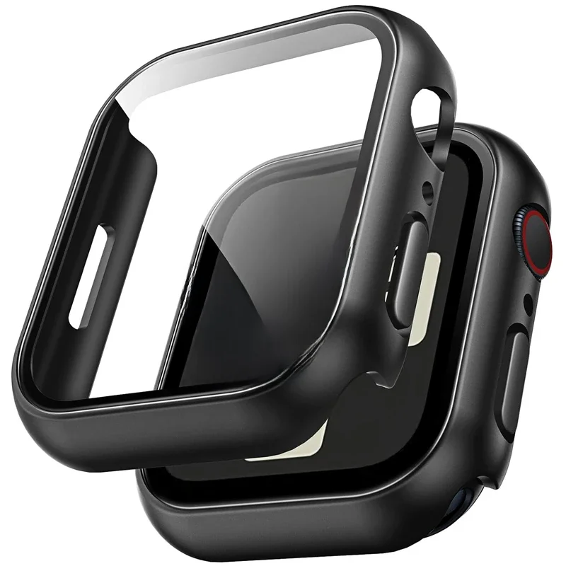 Szkło + osłona do etui Apple Watch Ultra 9 8 7 6 SE 5 Akcesoria Ochrona ekranu seria iWatch 44 mm 40 mm 41 mm 45 mm 49 mm 42 mm 38 mm — zdjęcie 2