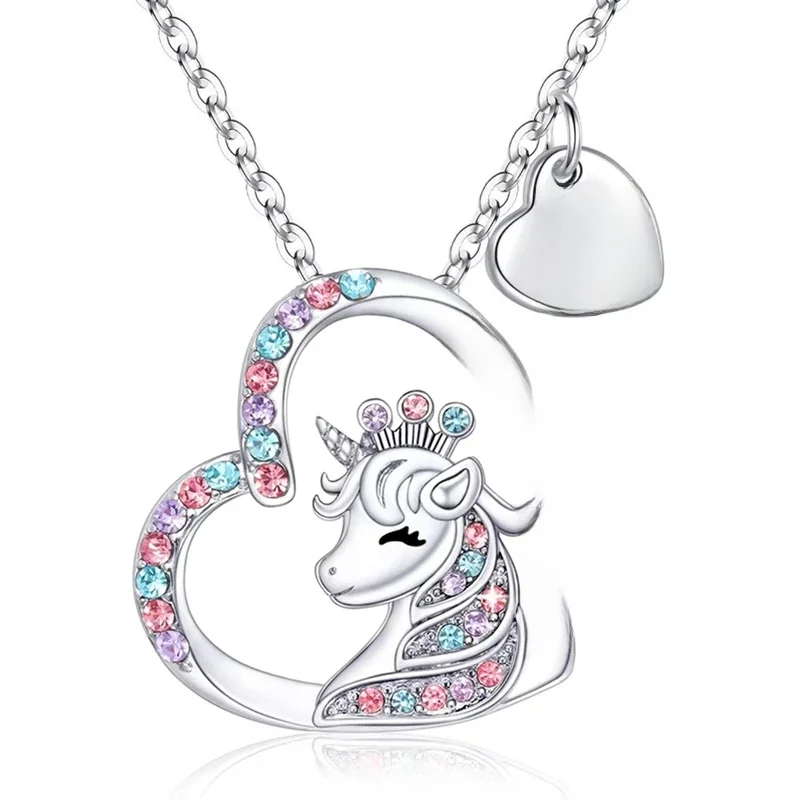 Einhorn-Halskette mit Anfangsbuchstaben „You Are Magical Horse“-Anhänger-Halsketten für Mädchen, Geburtstagsgeschenke