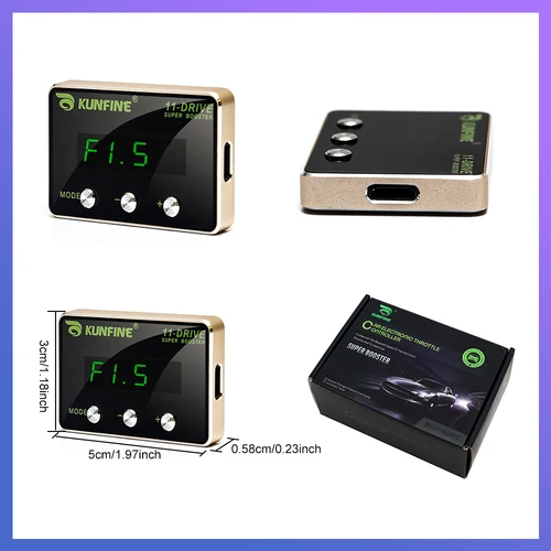 Imagen 2 del producto Controlador electrónico de acelerador de coche, acelerador de carreras, potente refuerzo, piezas de sintonización, accesorio