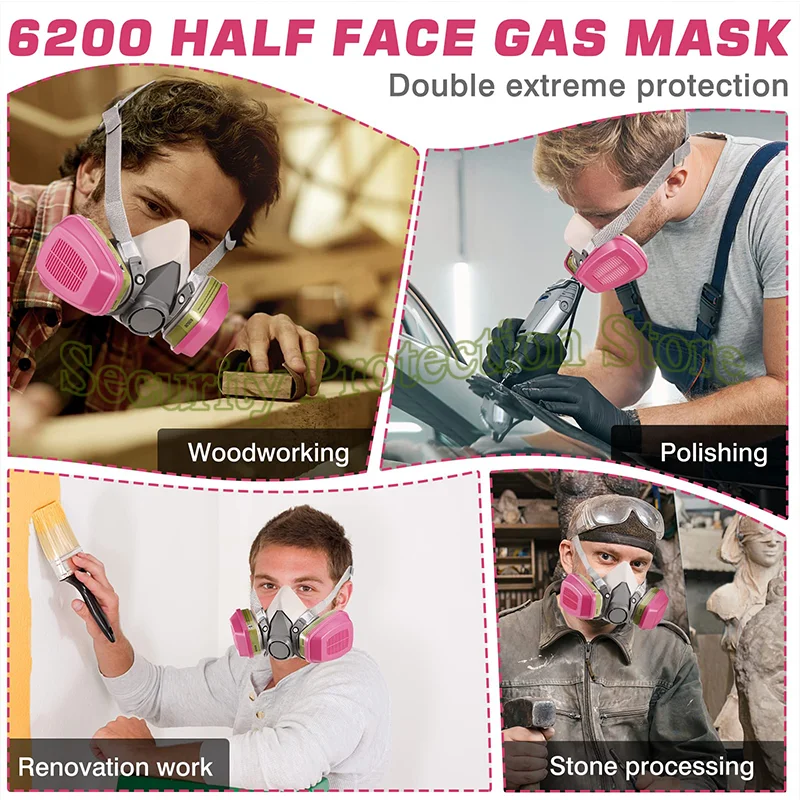 Respirator 60926 Cartridge/Filter with Organic Vapors Filter Anti-fog Safety Goggles for 6000 7000 Dust Gas Mask Work Safety