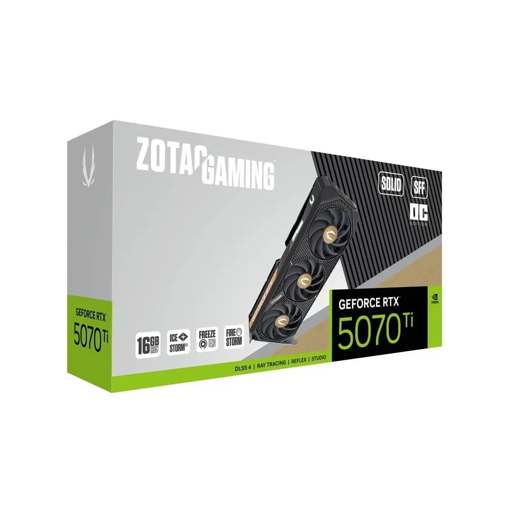Zotac GeForce RTX 5070 Ti Solid SFF OC 16GB GDDR7 DLSS4 1*HDMI/3*DisplayPort PCi Ex 5.0 16x