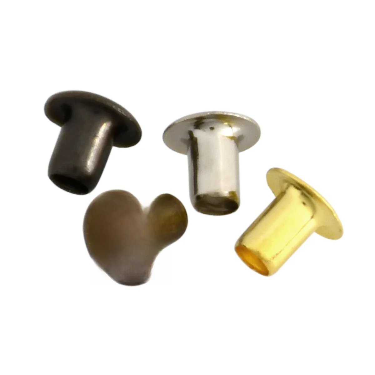 100 ensembles d'oeillets en laiton de 3mm avec rondelle, réparation artisanale du cuir, anneaux ronds pour chaussures, sac, vêtements, ceinture en cuir, chapeau