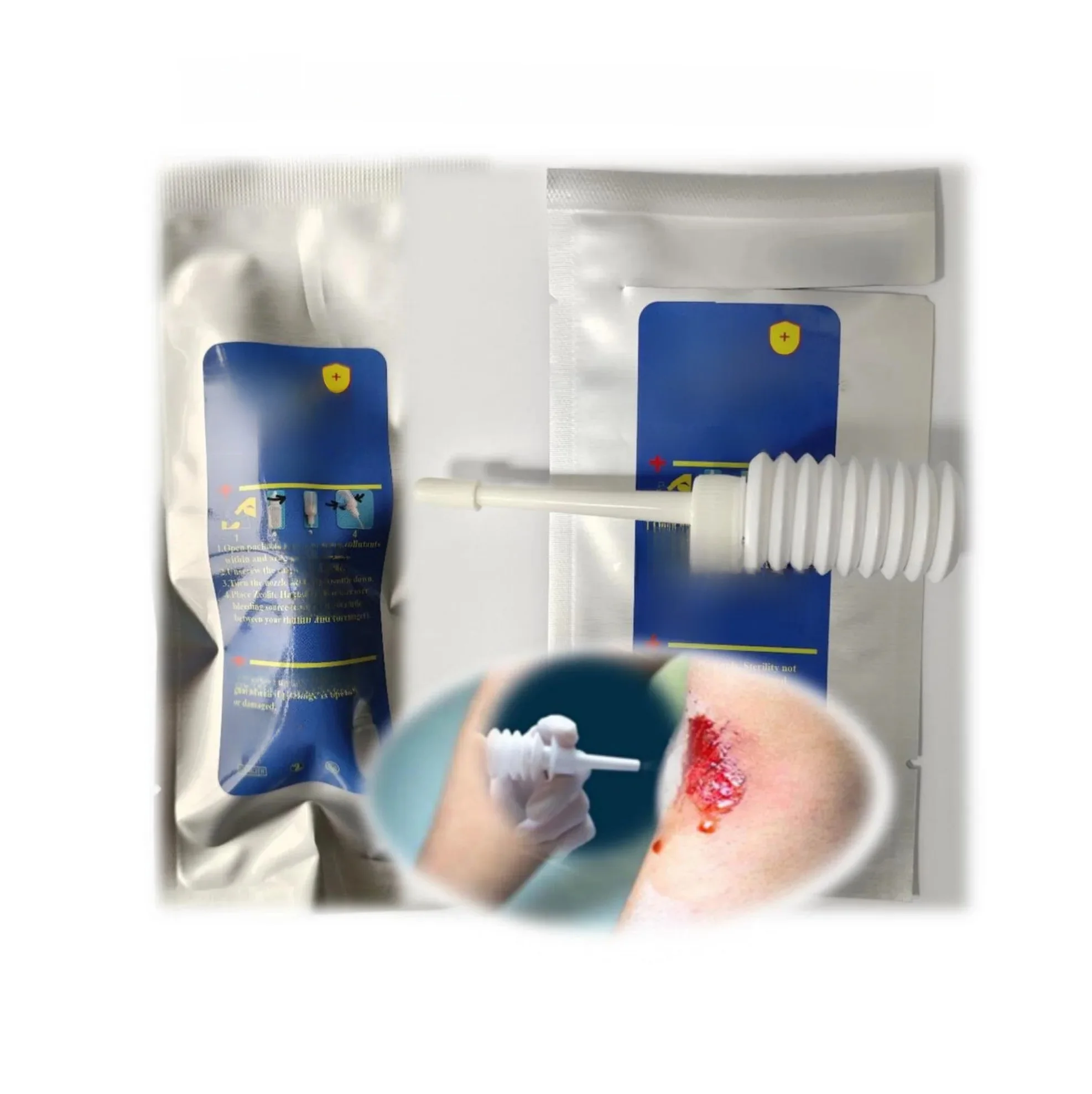 TCCC Tactical Zeolite Hemostatic Power Dressing Emergency Outdoor Binding Fixed Bandage First Aid Kit Medical Wound Dressing