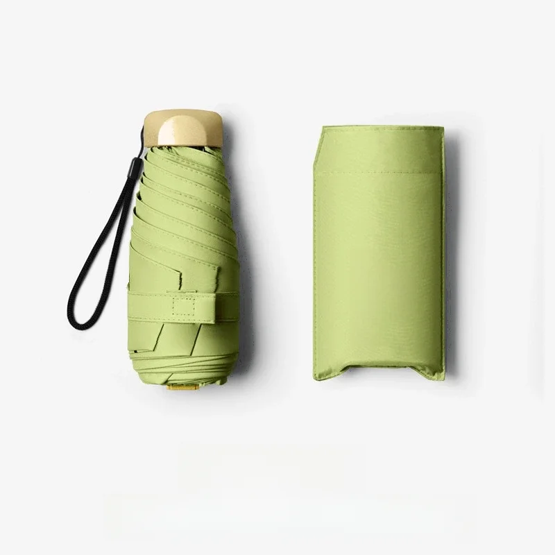80% Rabatt auf Mini Sonnenschirm kleine Tasche Regen Reises chirm Vinyl Falt schirm UV-Schutz
