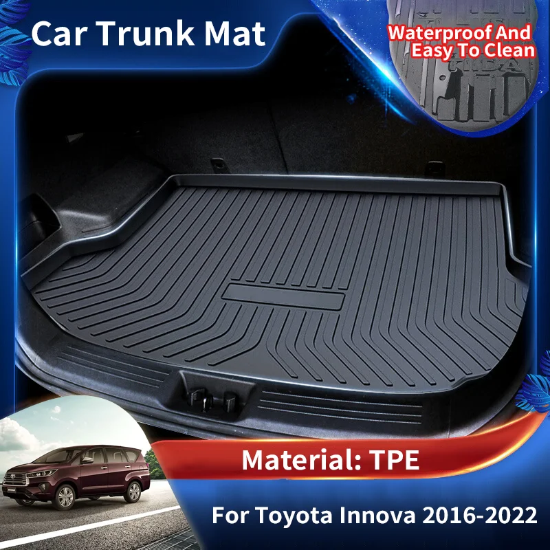 

Car Boot Liner Cargo Rear Trunk Mat Luggage FLoor Tray Waterproof Carpet Accessories for Toyota Kijang Innova AN140 2016~2022
