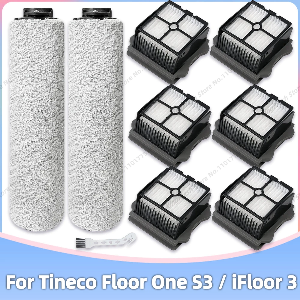 Fit For Tineco Floor One S3 / Tineco iFloor 3 Cordless Wet Dry Vacuum Roller Brush Hepa Filter Replacement Accessories Parts