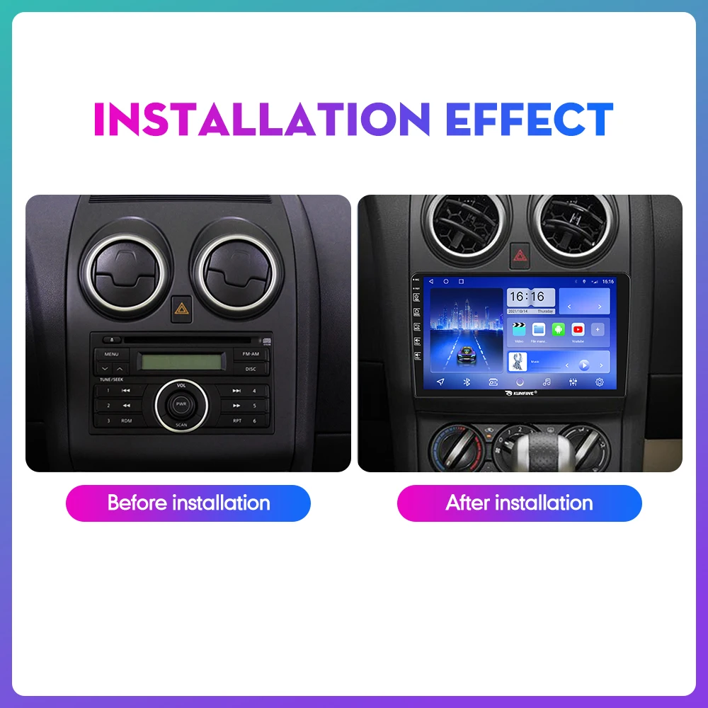 10.33 Inch Car Radio For Nissan Qashqai J10 2006-2015 2Din Android Octa Car Stereo DVD GPS Navigation Player QLED Screen Carplay
