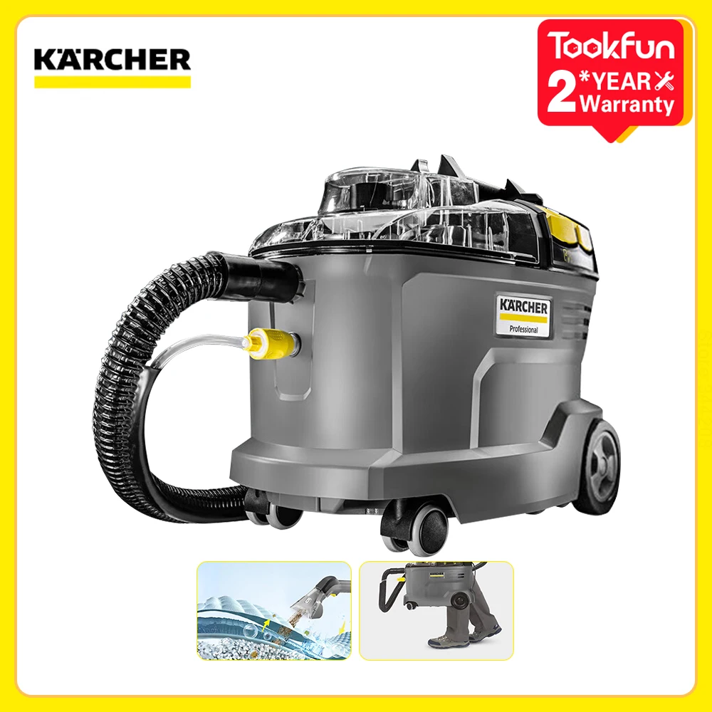 Karcher Puzzi8/1 Fabric Sofa Cleaning Machine 100kPa Spray Pressure 27kPa Suction Household Carpet Cleaning Machine Car Seat