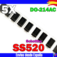5x rectifier diode Schottky SS520 DO-214AC