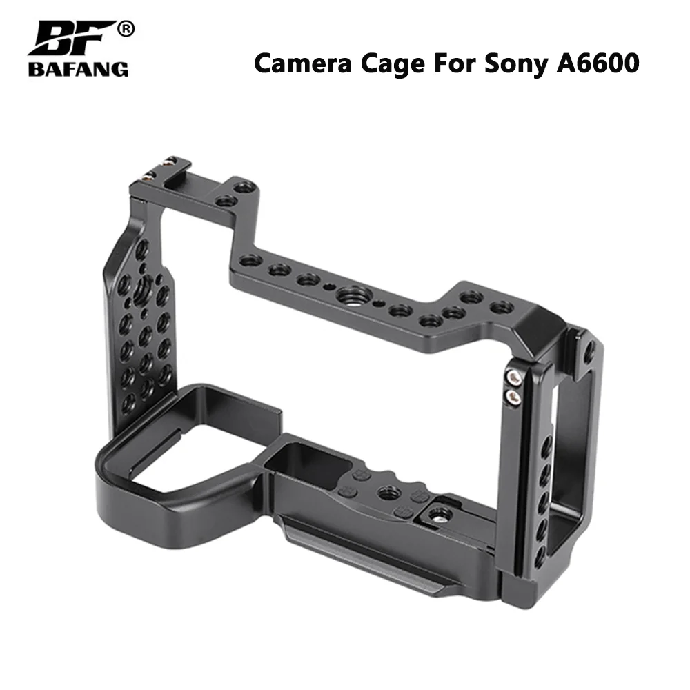 

BAFANG Aluminum Alloy Full Camera Cage for Sony A6600 Integrated Cold Shoe with Quick Release Plate Arca-Swiss