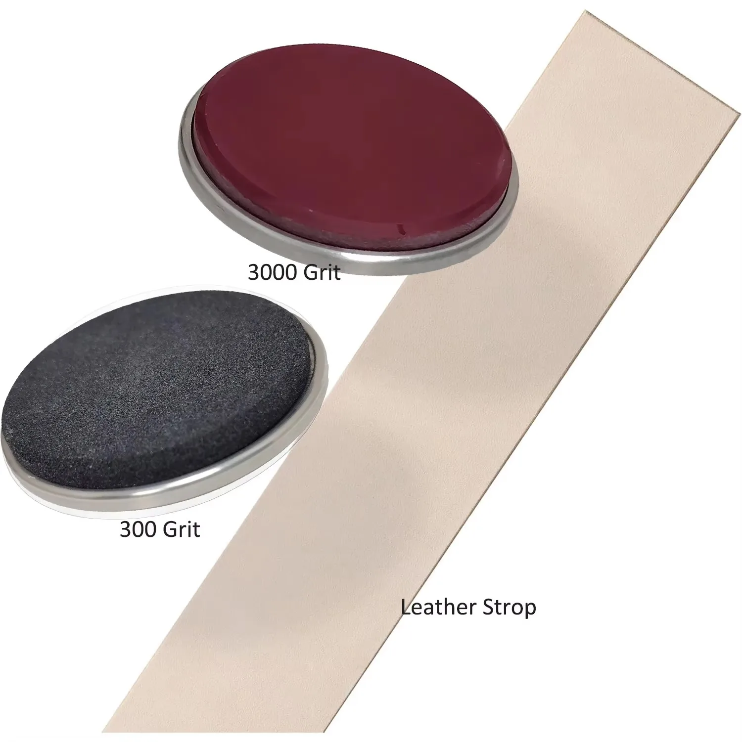 Horl Knife Sharpener Disc Replacement Set 400 Grit to 10000 Grit with Leather Strop Compatible with Horl 2 for Precision Sharpen