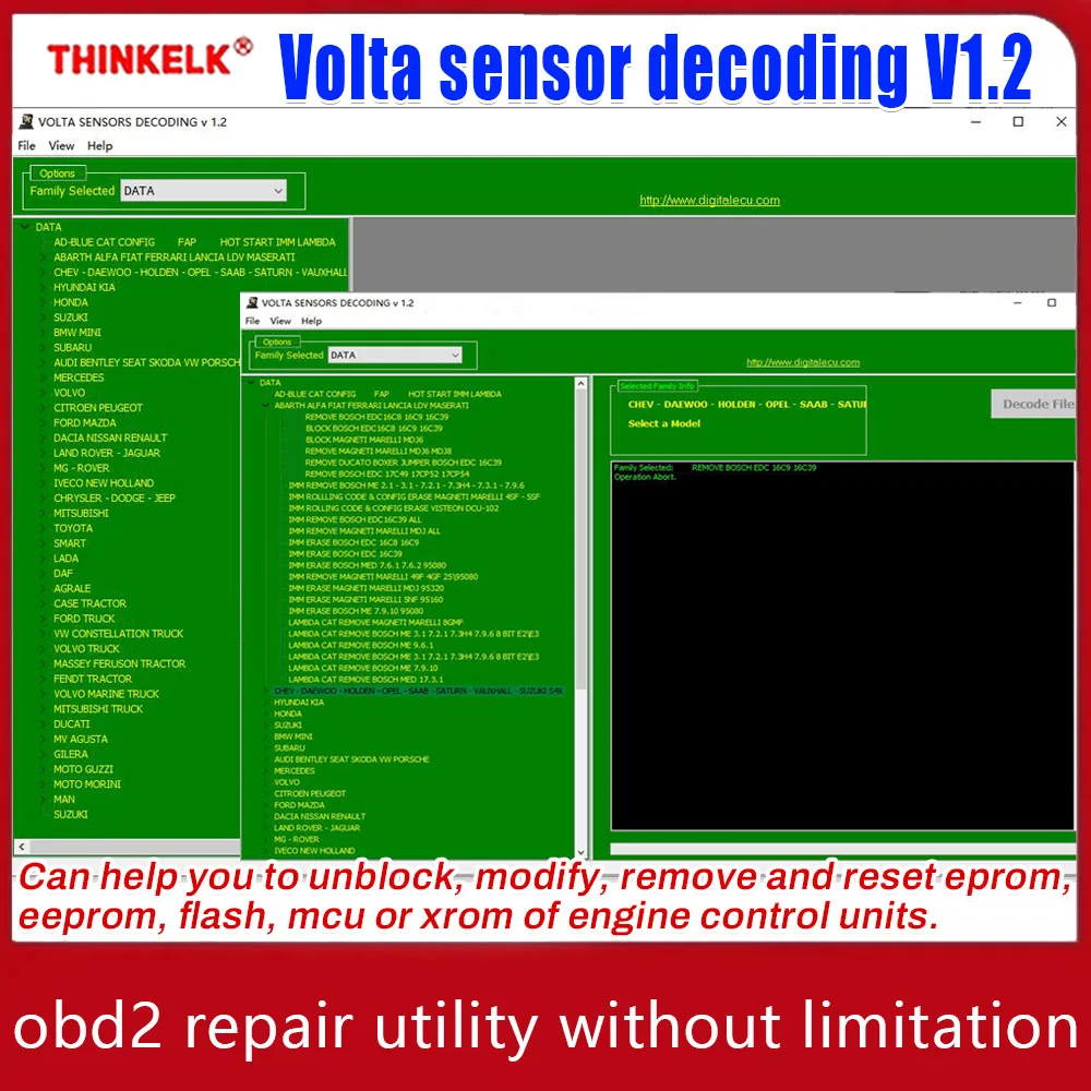 

Декодирование датчика напряжения V1.2 obd2 Ремонт Sw без ограничения Поддержка разблокировки, удаления и сброса EP·ROM, EEP·ROM работает для автомобилей, грузовиков