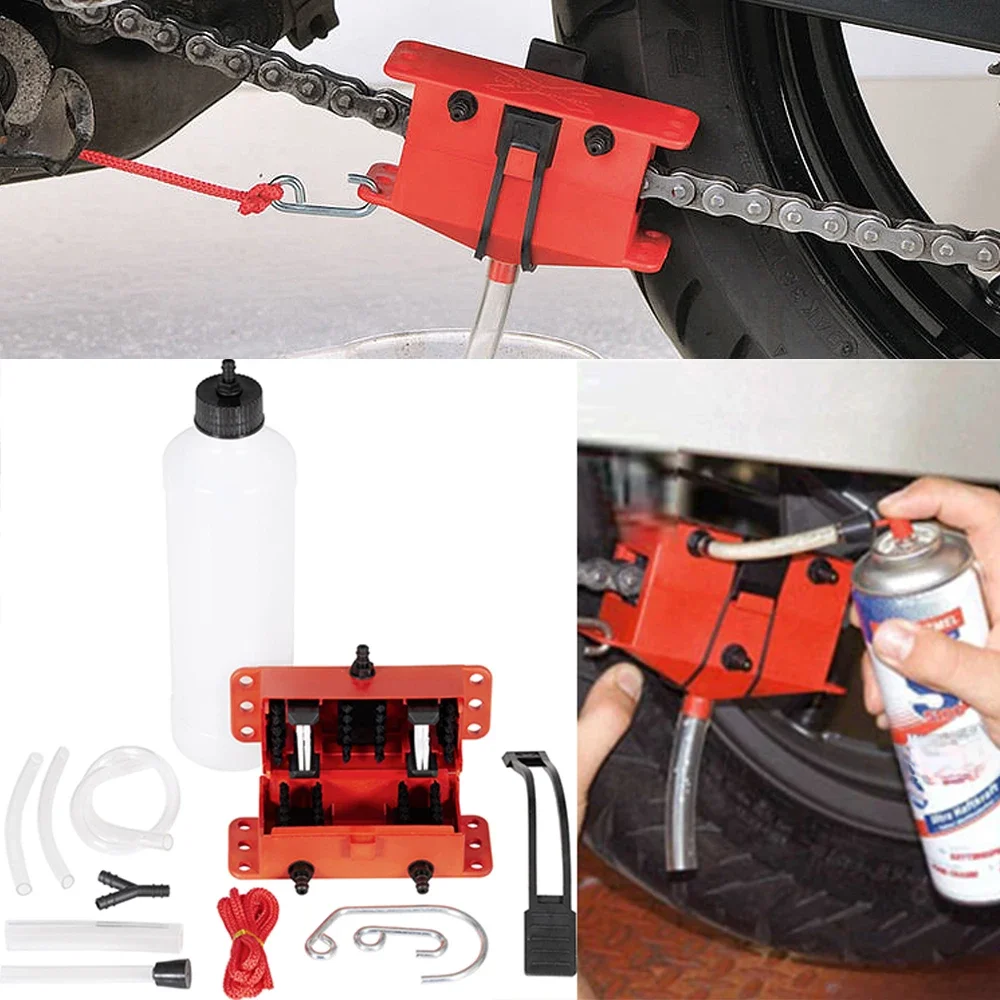 AliExpress CK CATTLE KING Chain Cleaner Mountain Cycling Cleaning Kit Portable Bicycle Chain Cleaner Bike Brushes Scrubber Wash Tool Outdoor Accessories