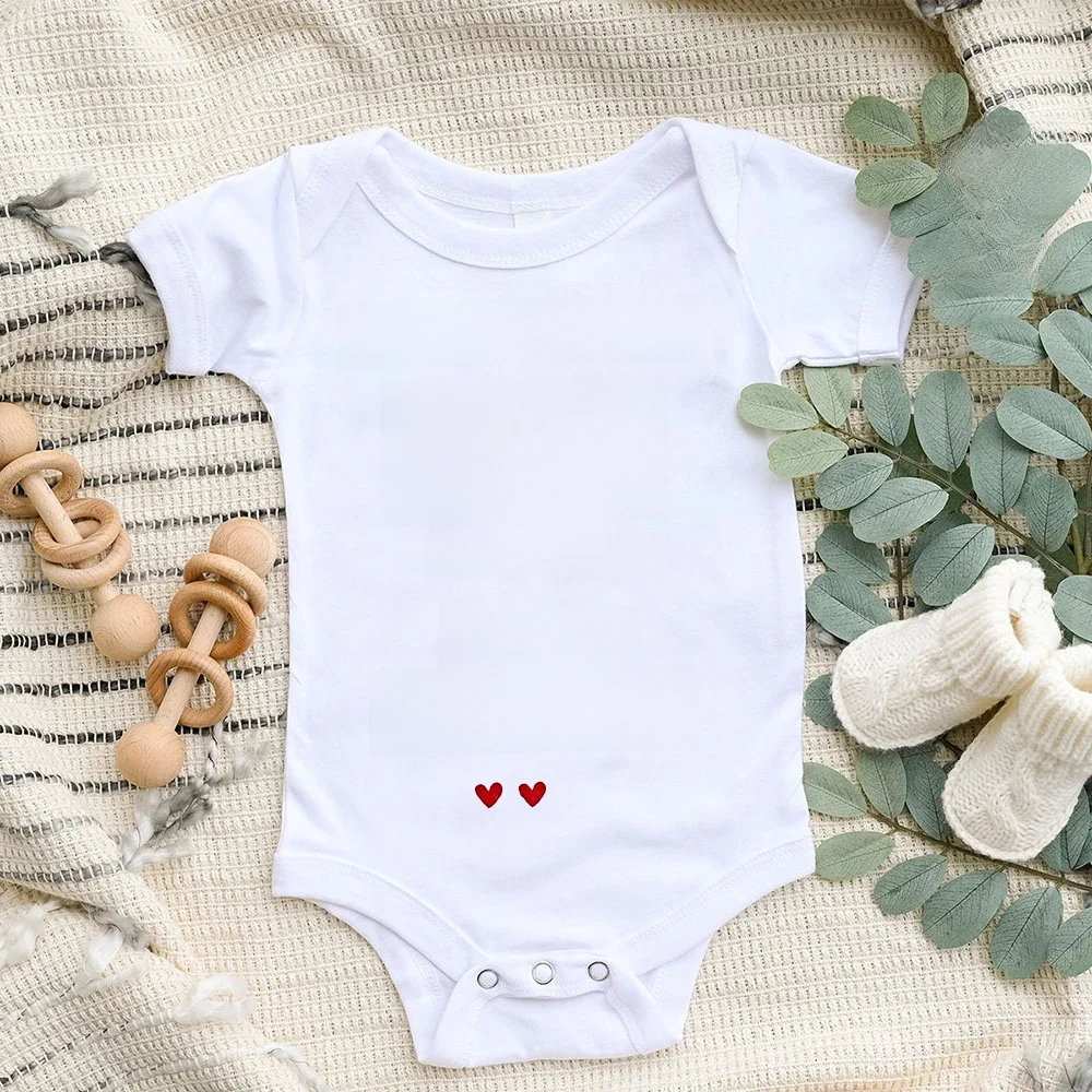 Przygotowywane dziecko niespodzianka, Oops, są 2 nadruki Baby Romper zapowiedź ciąży noworodek body Twin ubrania z krótkim rękawem — zdjęcie 2