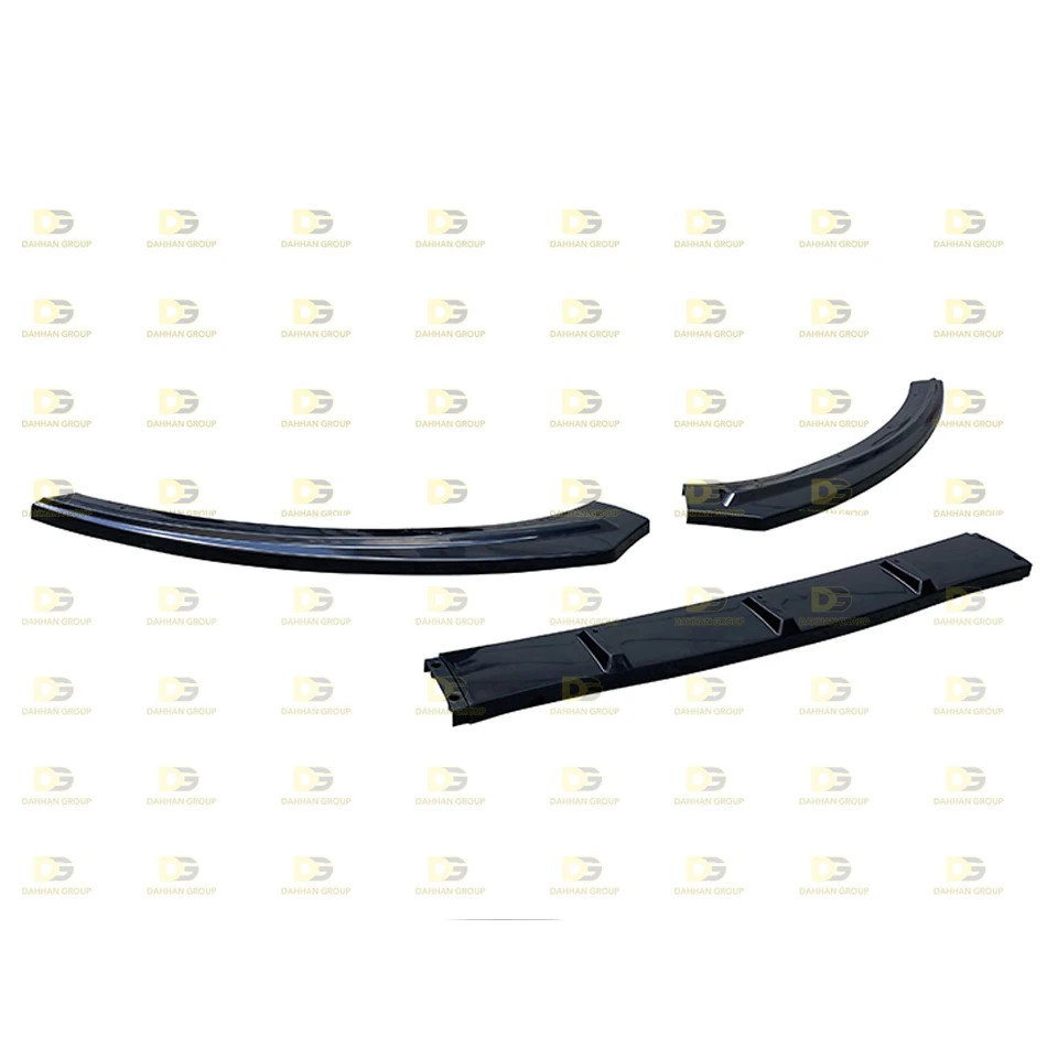 V.w jetta mk6 2010 - 2018 frente divisor 3 peças de piano gloss preto superfície alta qualidade abs plástico jetta r linha kit peças do carro