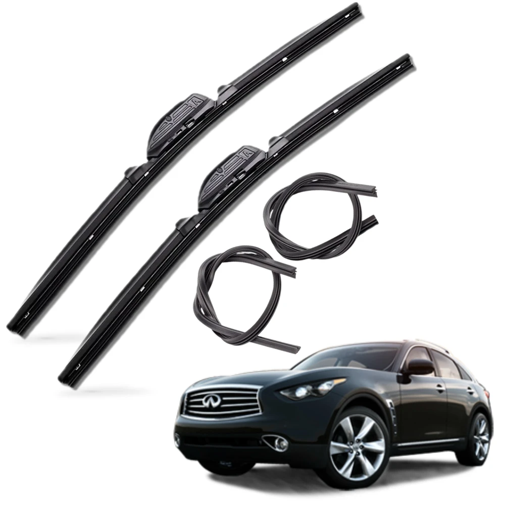 1 + 1 + 1 Infiniti QX70 Pure Premium Wiper Brush with Rushable Rubber