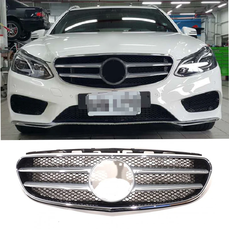 

For Mercedes Benz W212 E Calss Front Bumper Grille Middle Net E350 E400 E550 AMG Modle With Chrome 2128851022 2128850822