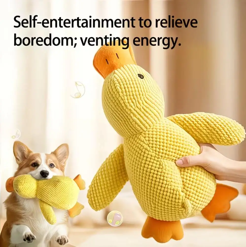 3pcs 3 Size Dog Plush Sleeping Duck Toy Durable Chewable Noise-Producing Boredom Relief for Pets Suitable for All Breed Sizes