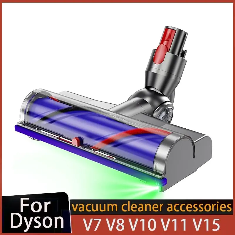 Electric Direct Brush Head for Dyson V7 V8 V10 V11 V15 Hardwood Floor Attachment Bristle Roller Brush Vacuum Cleaner Parts