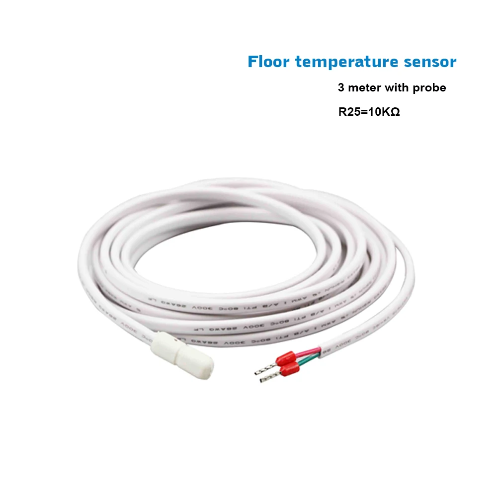 NTC 10K Indoor 3 meter cable floor heating sensor waterproof probe for heating thermostat