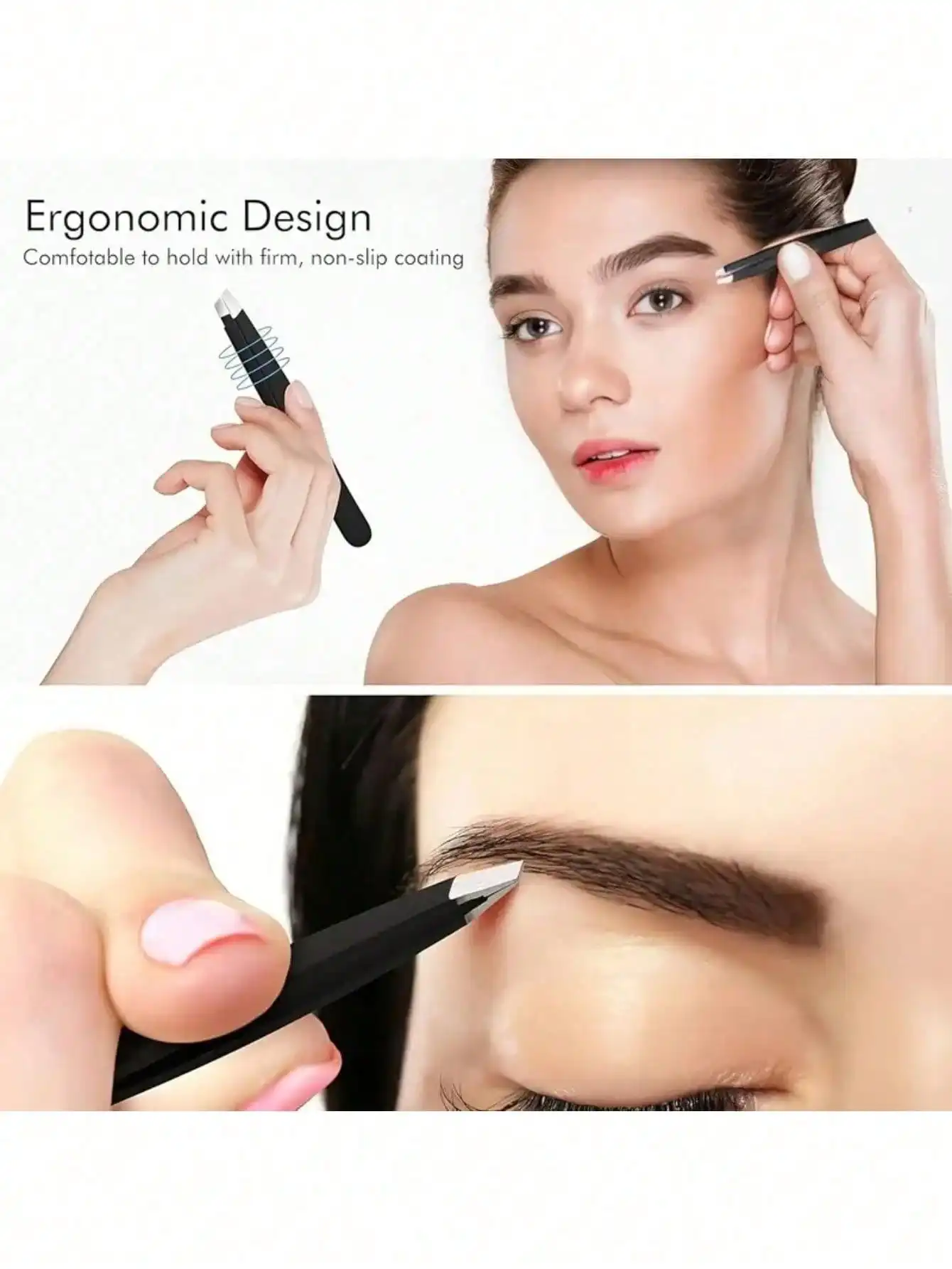 1 set di pinzette per ciglia da 4 pezzi, pinzette di bellezza multifunzione in acciaio inossidabile per ciglia finte e modellare le sopracciglia