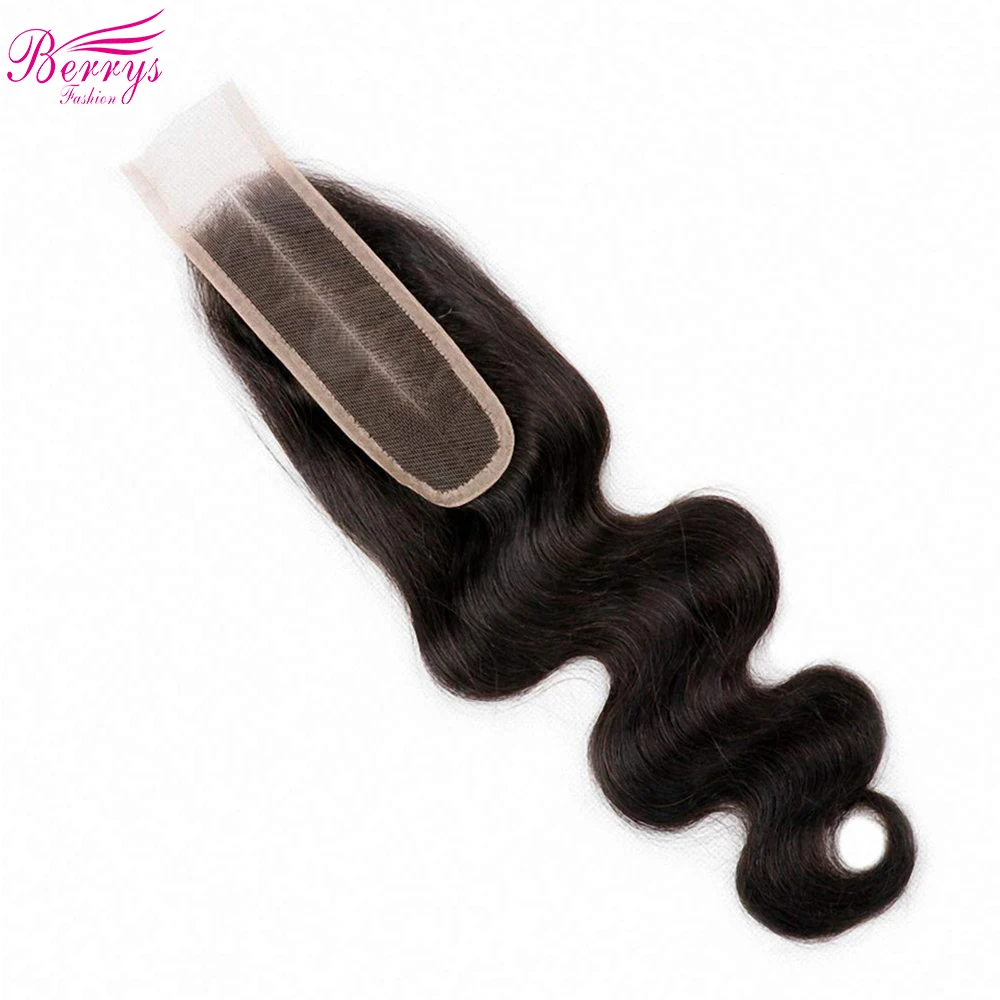 Berrys-pelo ondulado con cierre de encaje HD, pelo humano brasileño predespuntado Invisible 2x6, encaje Invisible HD Real, solo 12 - 20 pulgadas