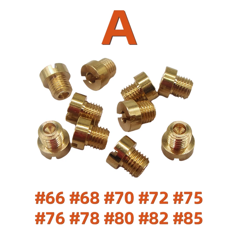 10 Stück M6x0,75mm M6 Vergaser-Hauptdüsen-Set für Dellorto 6413 PHBH PHBL PHBE Motorrad-Vergaser-Einspritzdüsen-Größen # 66- # 210 – Detail 7